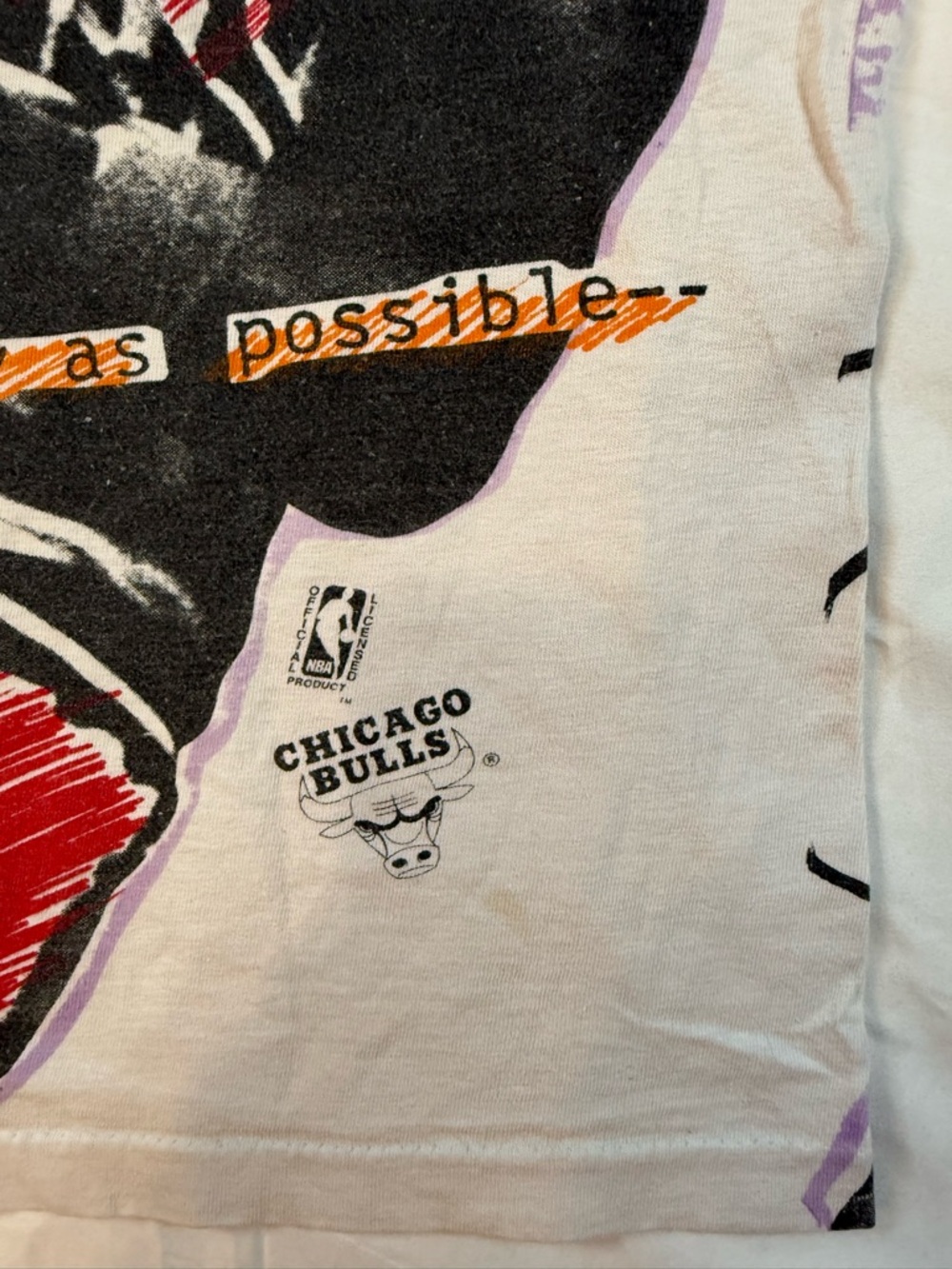 Vintage Chicago Bulls Michael Jordan All Over Print T-Shirt (Kids L) - Picture 4 of 11